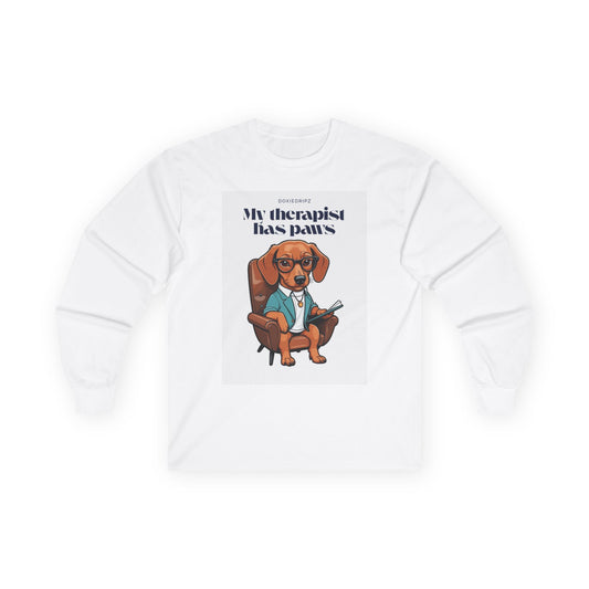 Cute - My Therapist Has Paws - Long Sleeve Tee