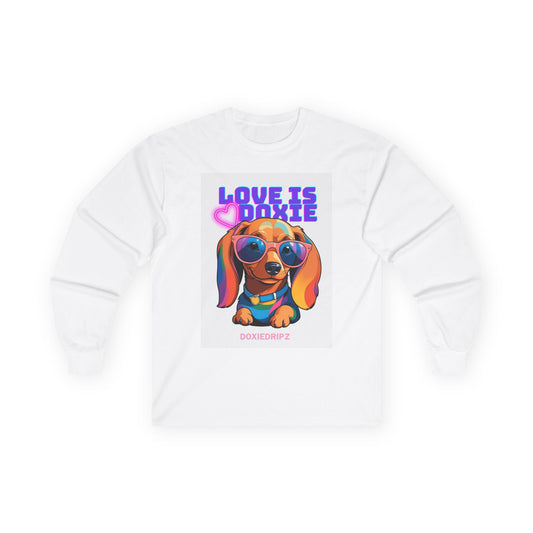 Cute - Love Is Doxie - Long Sleeve Tee