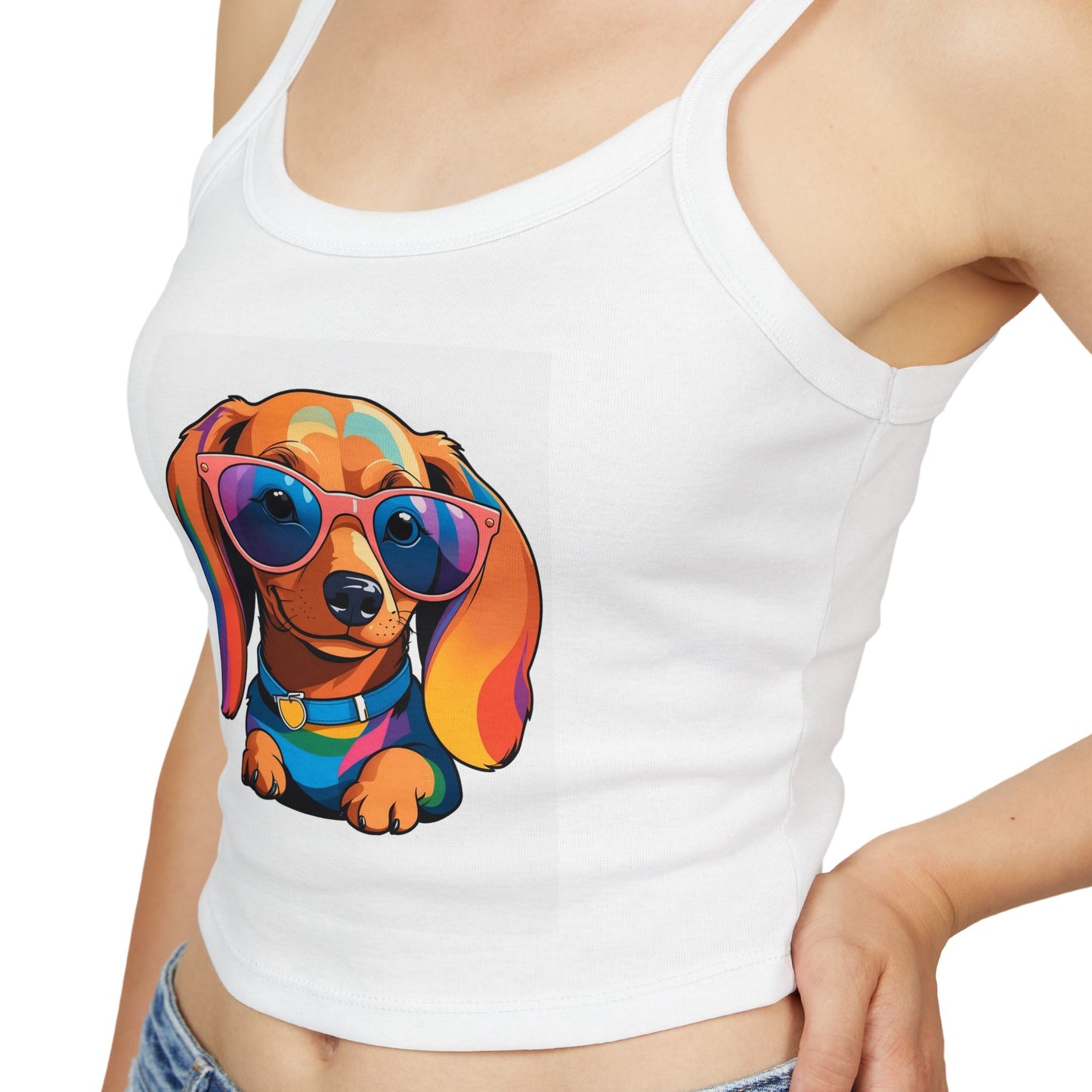 Cute - Love Is Doxie - Minimal Tank Top