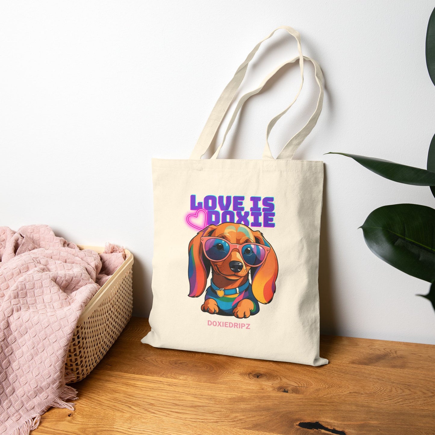 Cute - Love Is Doxie - Tote Bag