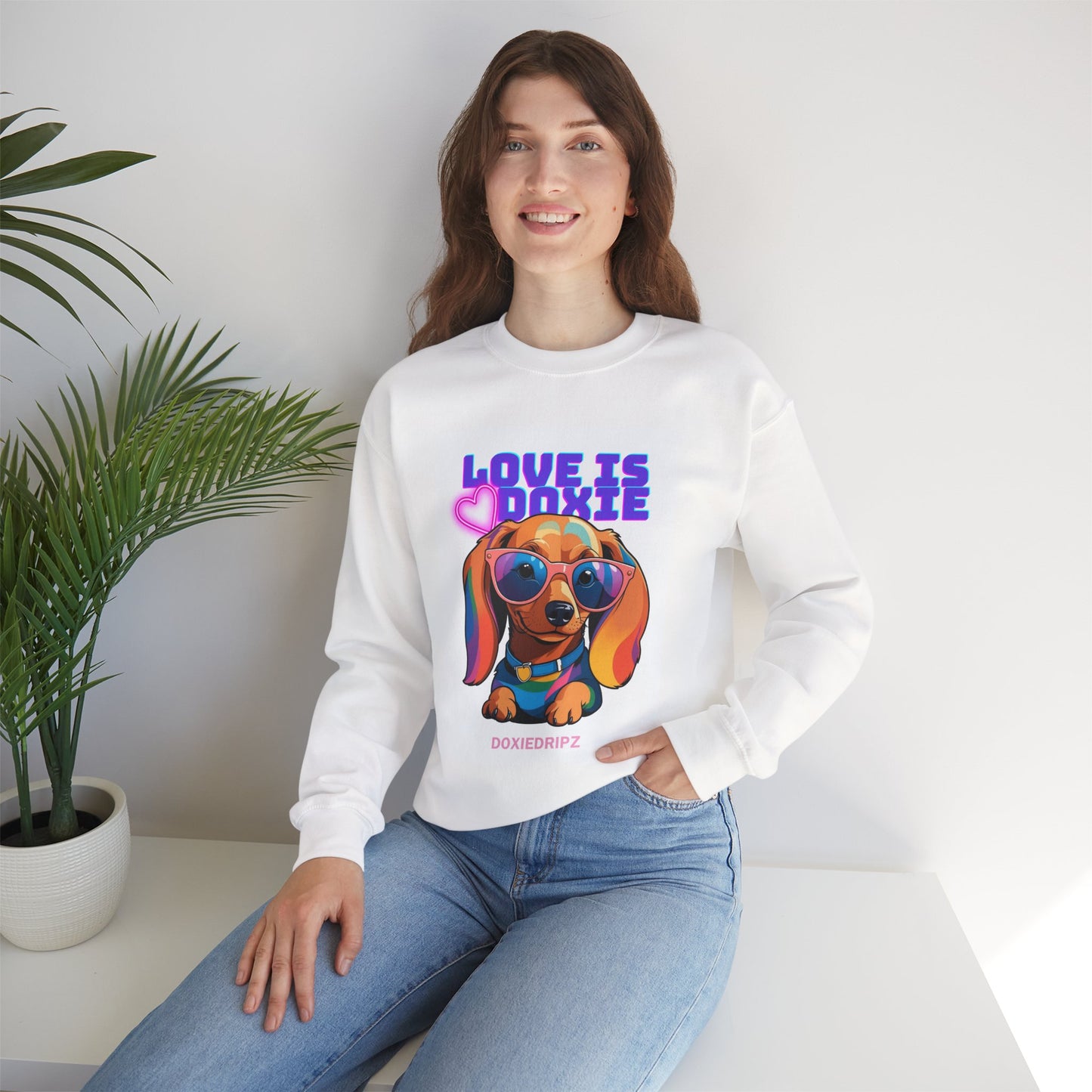 Cute - Love Is Doxie - Crewneck