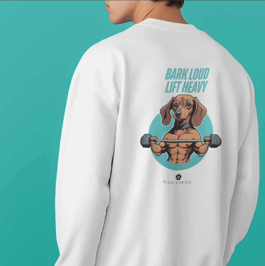 Gym - Bark Loud Lift Heavy - Crewneck - Backprint