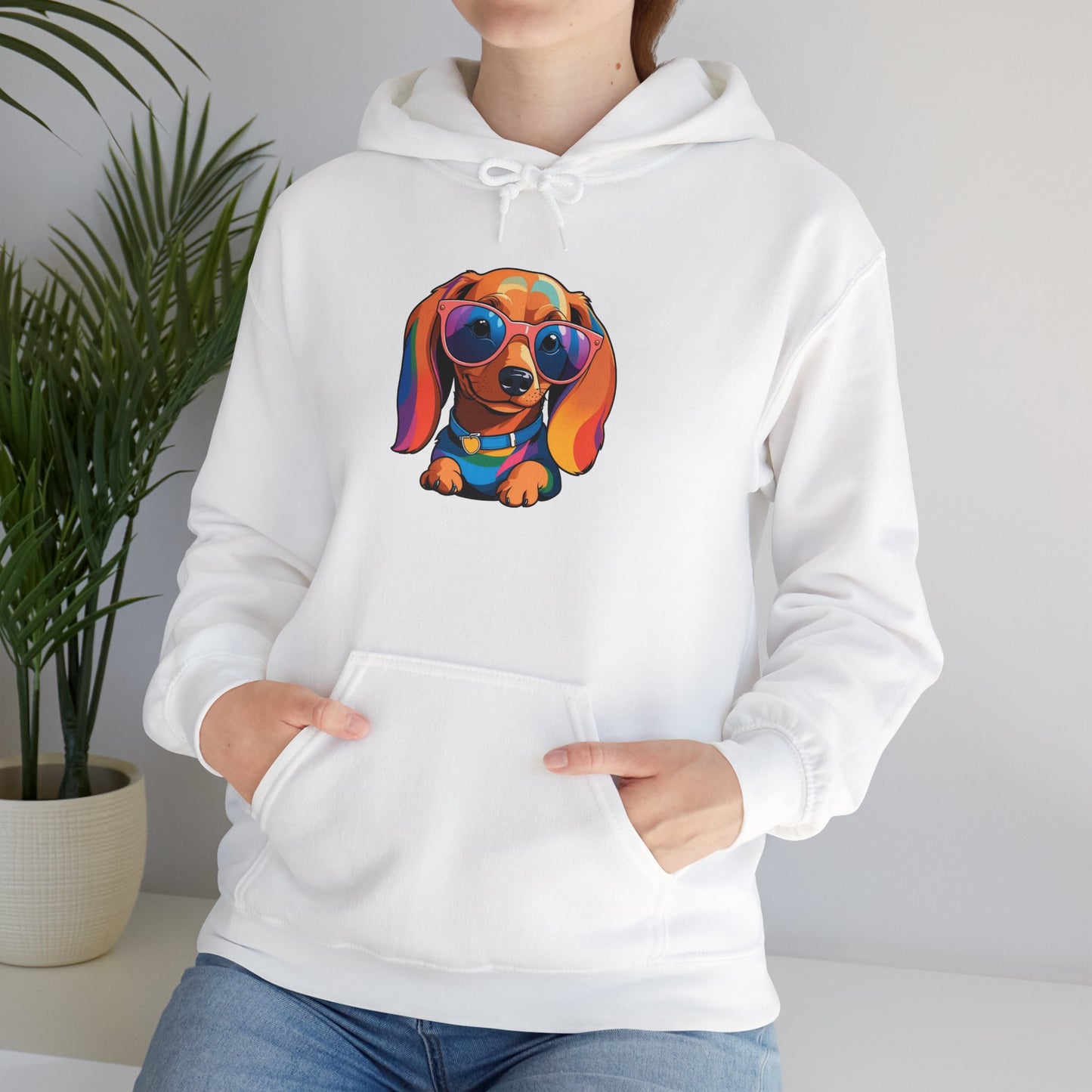Cute - Love Is Doxie - Minimal Hoodie