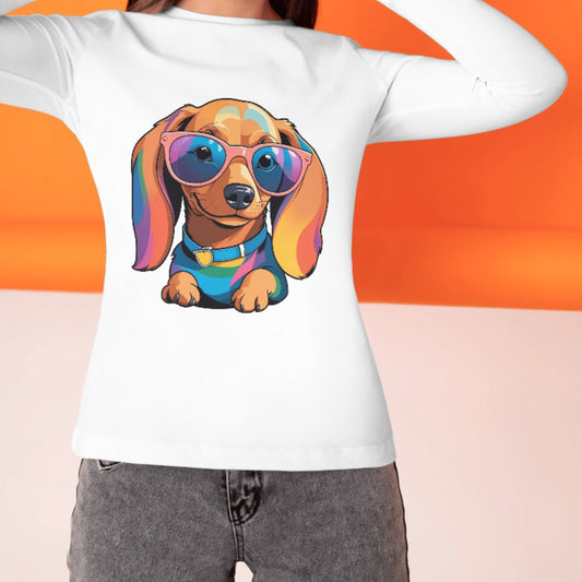 Cute - Love Is Doxie - Minimal Long Sleeve Tee