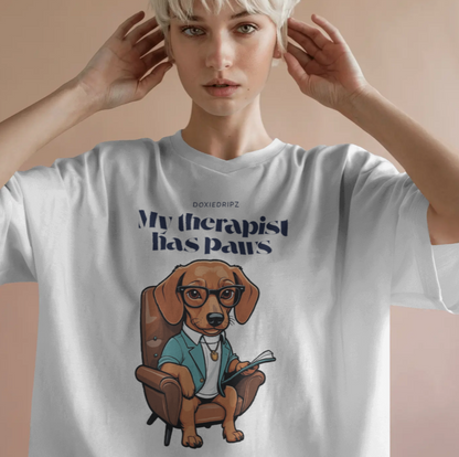 Cute - My Therapist Has Paws - T-shirt