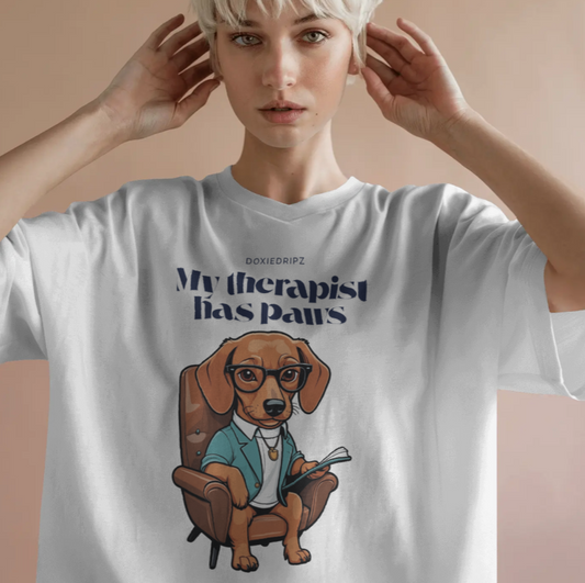 Cute - My Therapist Has Paws - T-shirt