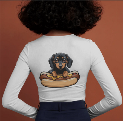 Cute - Certified Snack - Minimal Long Sleeve Tee - Backprint