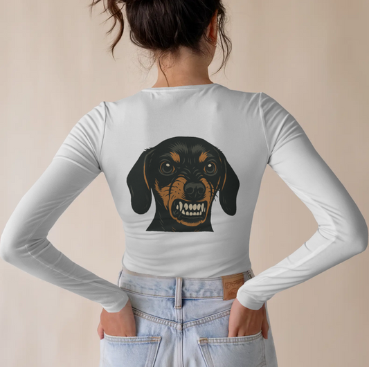 Meme - Baked Bean - Minimal Long Sleeve Tee - Backprint