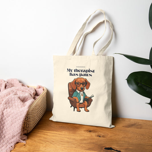 Cute - My Therapist Has Paws - Tote Bag